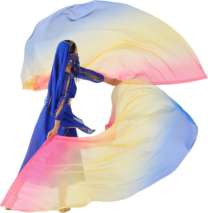 MUNAFIE Worship Flags for Dance Church,Praise Dance Flags for Worship Set(2 Flags+ 2 Flexi Rods+1 Storage Bag) 1#RED-YELLOW-BLUE - Image 1